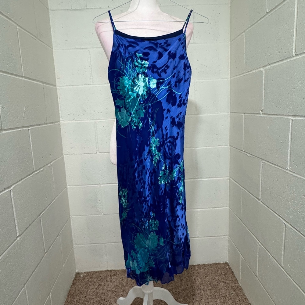 NWT Blue Floral Slip Dress